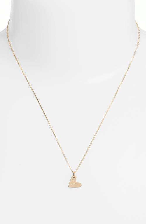 Nashelle 14k-gold Fill Initial Mini Heart Pendant Necklace In Gold/y