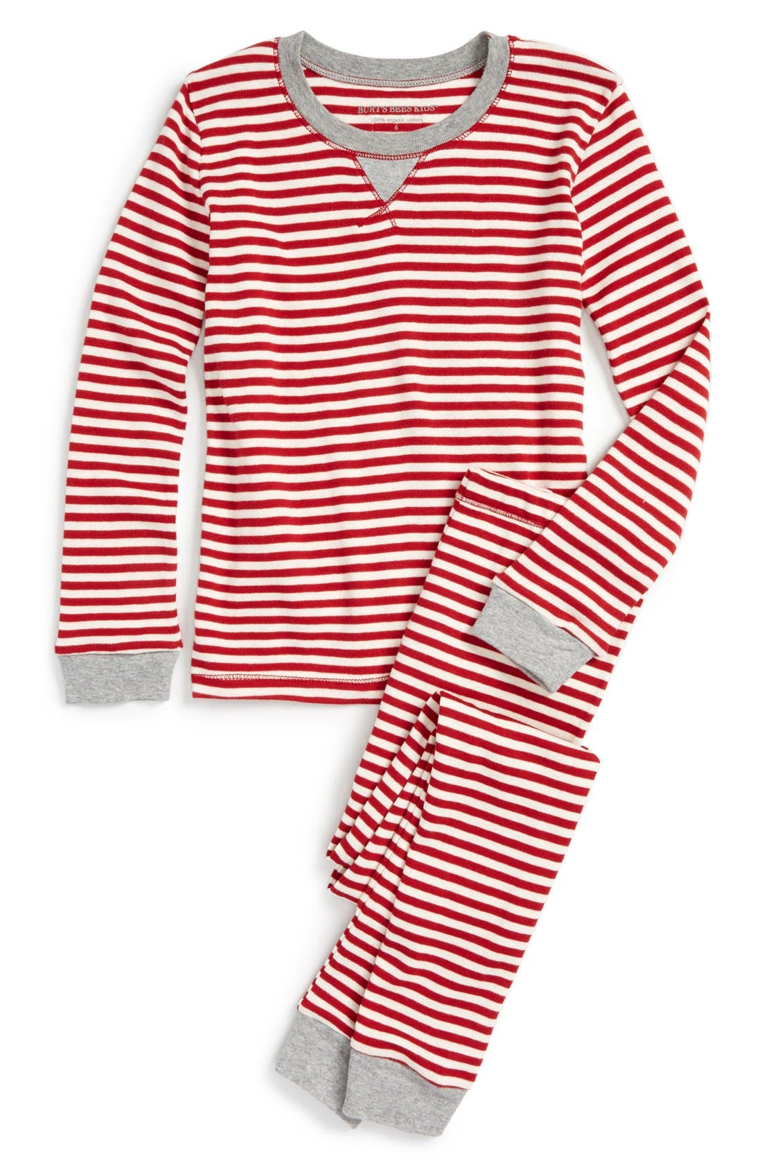 Burt's Bees Baby 'Candy Cane Stripe' Fitted TwoPiece Organic Cotton