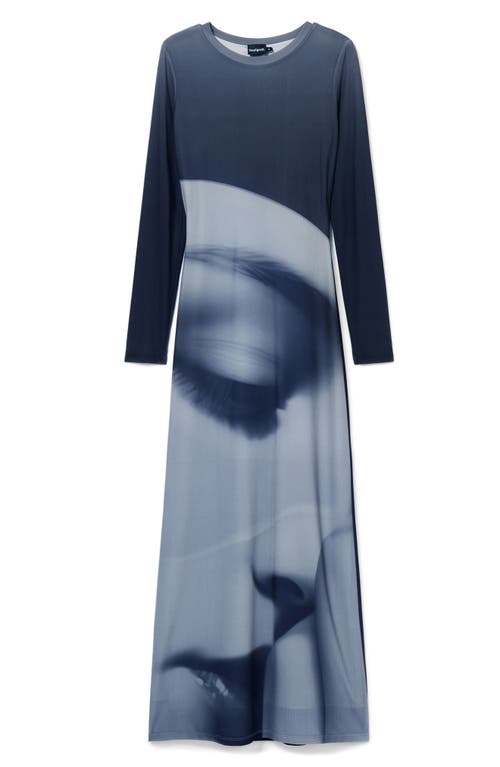 Desigual Orlando Long Sleeve Maxi Dress In Black