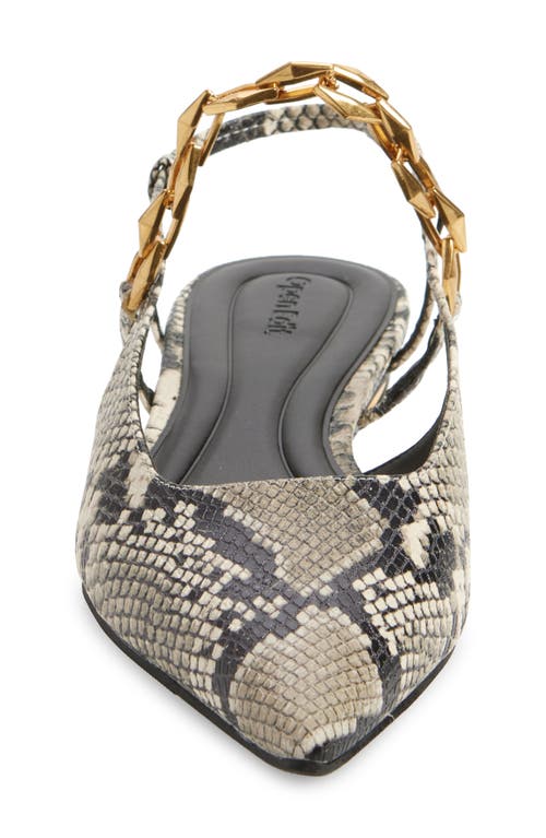 OPEN EDIT OPEN EDIT OLYMPIA SNAKESKIN EMBOSSED SLINGBACK FLAT