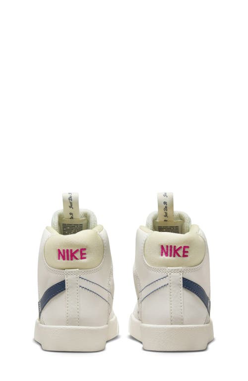 Shop Nike Kids' Blazer Mid '77 High Top Sneaker In Sail/blue/sail