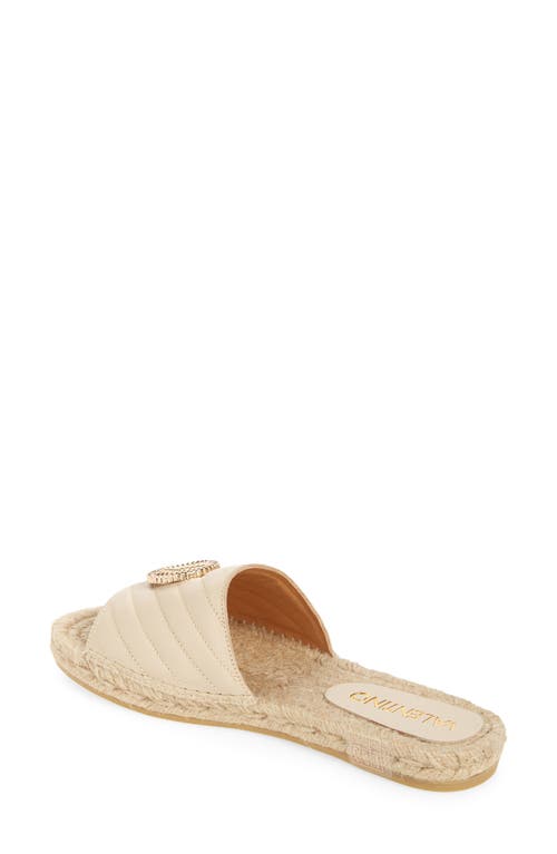 Shop Valentino By Mario Valentino Clavel Espadrille Slide Sandal In Beige