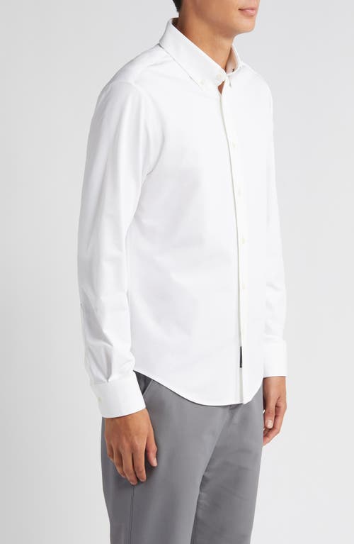 Mizzen + Main Leeward Stretch Button-up Shirt In White