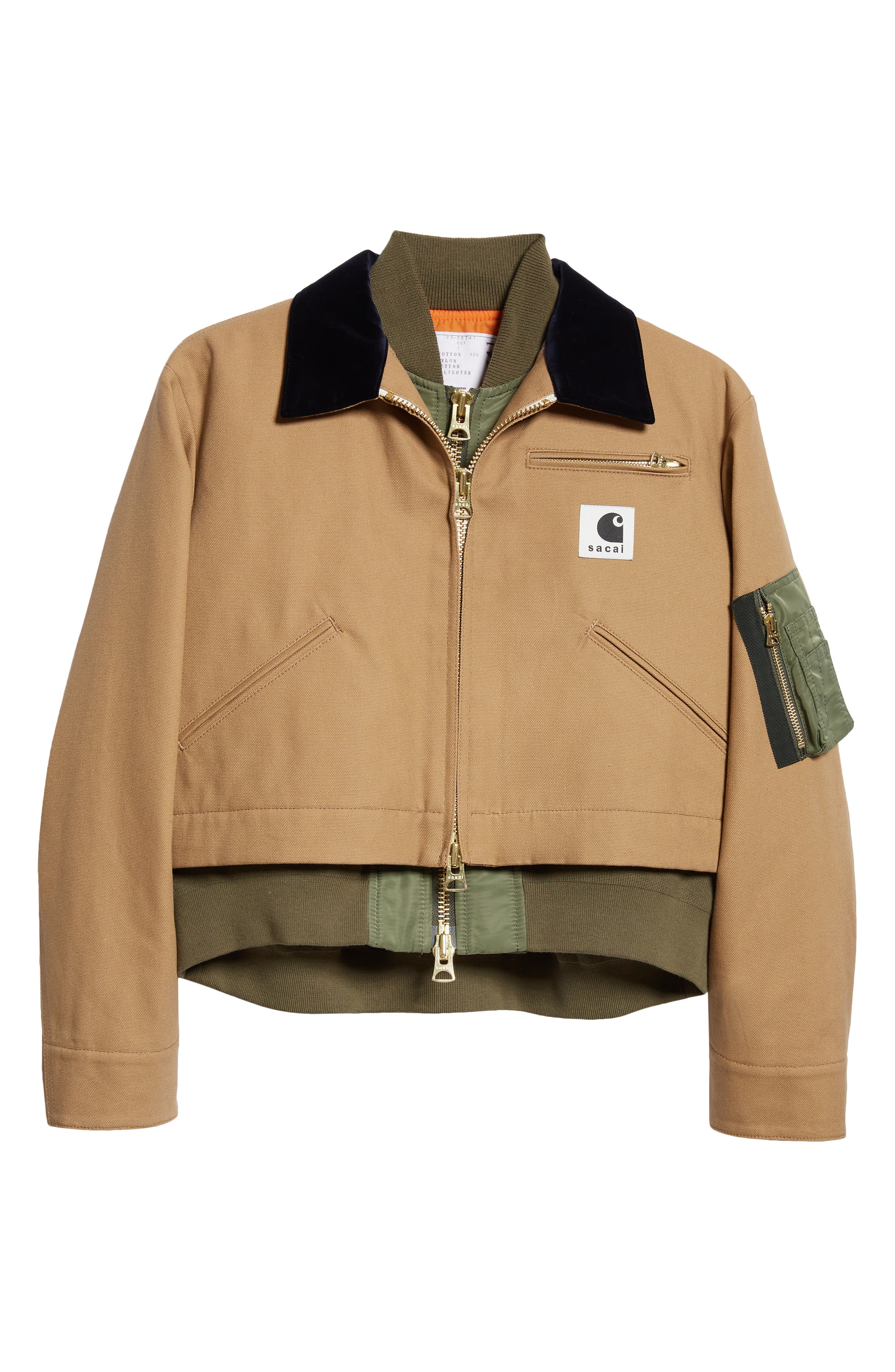 Sacai x Carhartt WIP Hybrid Jacket in Beige Smart Closet