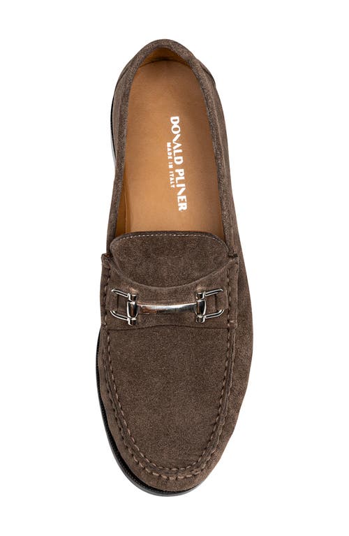 Shop Donald Pliner Evanston Bit Loafer In Dark Taupe