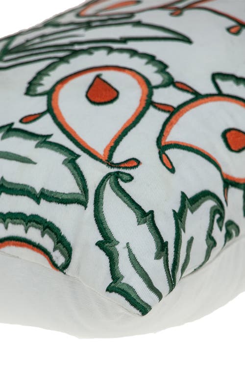 Parkland Collection Celeste Embroidered Throw Pillow In White