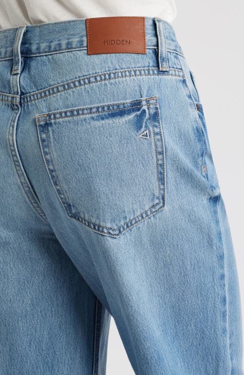 Hidden Jeans Relaxed Straight Leg Boyfriend Jeans In Medium Wash