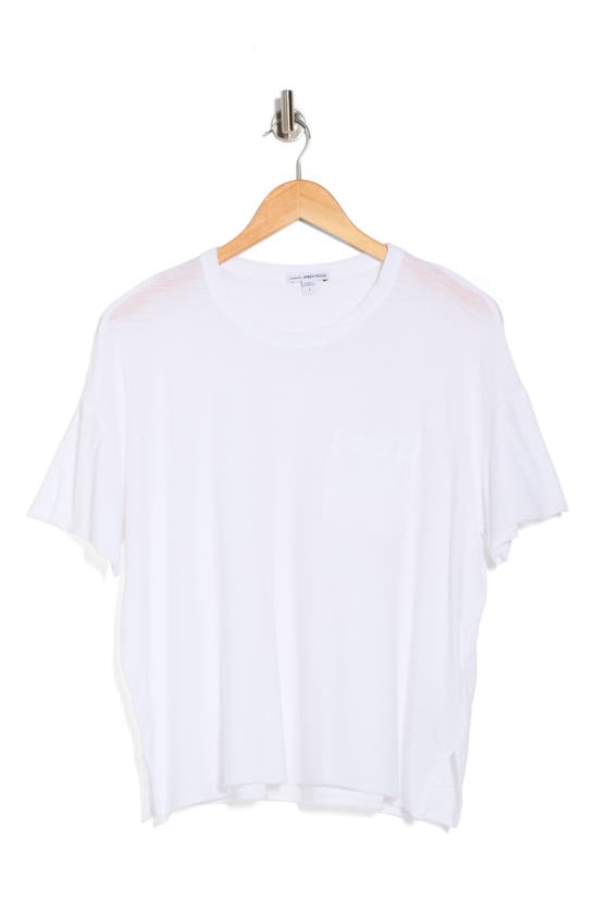 Shop James Perse Crewneck Pocket T-shirt In White