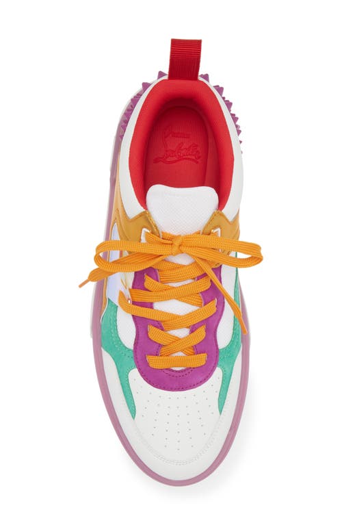 Shop Christian Louboutin Astroloubi Mixed Media Low Top Sneaker In 5633-kismet/supernova