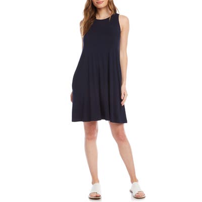 Karen Kane Chloe Sleeveless Stretch Jersey Swing Dress, Blue