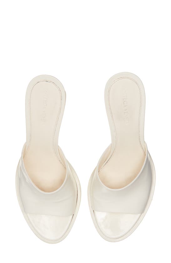 Bottega Veneta Cha-cha 100 Patent Leather Mules In White