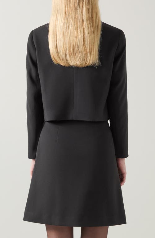 Shop Lk Bennett Halina Crepe Jacket In Black