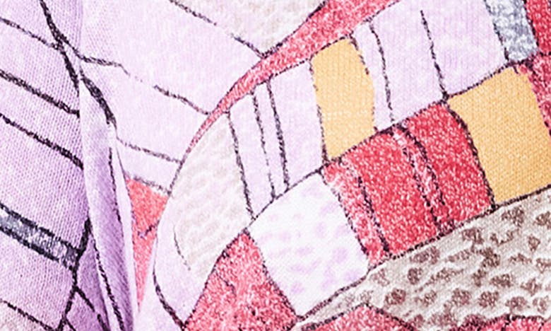 Shop Nic + Zoe Mosaic Floral Convertible Cardigan In Pink Multi