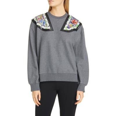 Stella Mccartney Shoulder Applique Sweatshirt, US / 40 IT - Grey