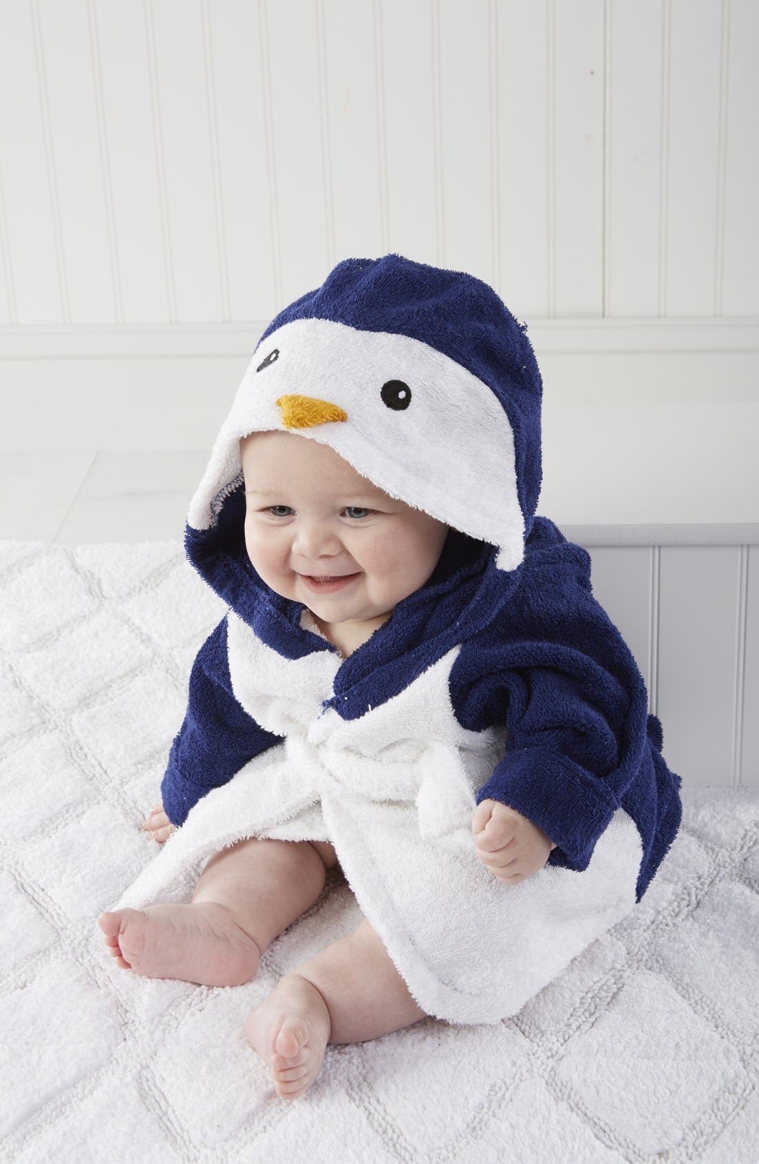 Baby Aspen 'Wash & Waddle' Penguin Hooded Terry Robe (Baby) | Nordstrom