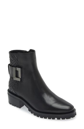 Karl Lagerfeld Paris Vara Bootie In Black