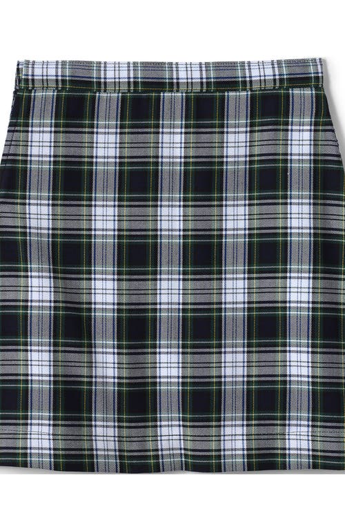 LANDS' END LANDS' END SCHOOL UNIFORM GIRLS PLAID A-LINE SKIRT BELOW THE KNEE
