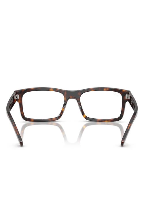 Ray Ban Ray-ban 54mm Rectangular Optical Glasses In Havana