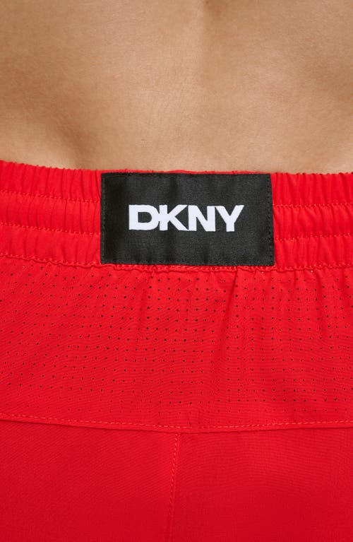 Dkny Ny Core Volley Swim Trunks In Red