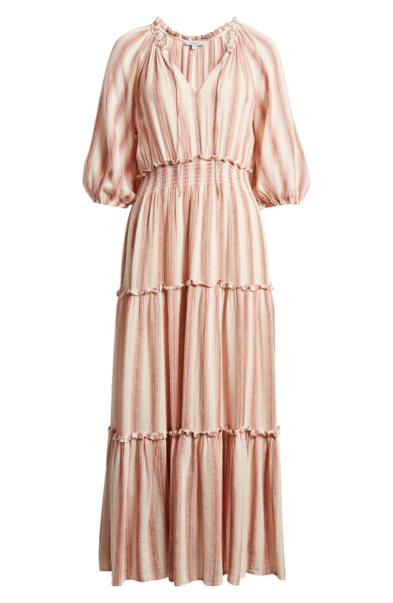 Rails Caterine Stripe Tiered Cotton Blend Maxi Dress | Nordstrom