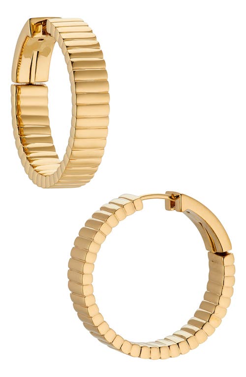 Shop Nadri Sunlight Hoop Earrings In Gold