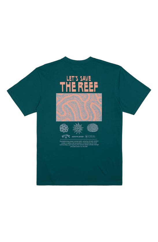 Shop Billabong X Coral Gardeners Save The Reef Organic Cotton Graphic T-shirt In Pacific