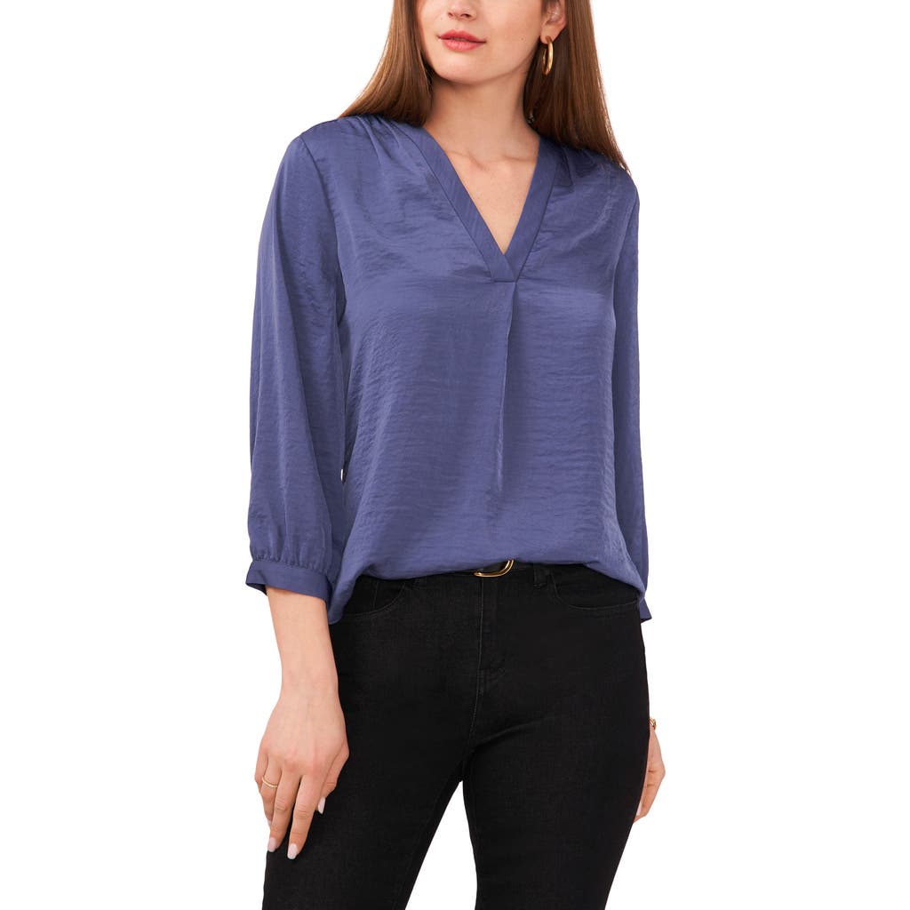 Vince Camuto Rumple Satin Top In Dusk