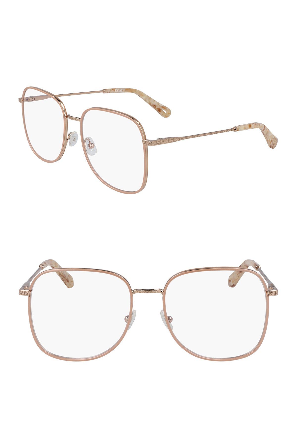 chloe 53mm mod rectangle full rim optical frames