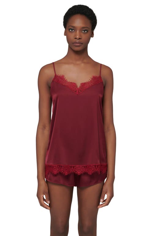 Simone Perele Satin Secrets Camisole In Spinel Red