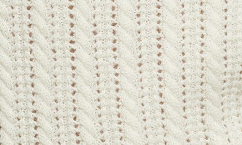 Derek Lam 10 Crosby Shea Puff Sleeve Cable Sweater In Ivory