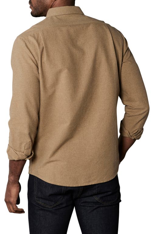 The Normal Brand Fairbanks Brushed Cotton Chamois Button-up Shirt In Toasted Chestnut