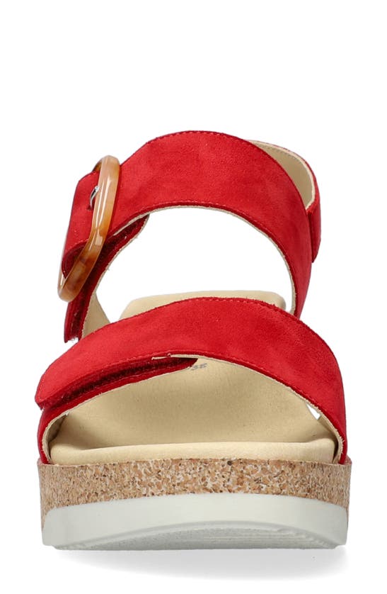 Mephisto Giulia Wedge Sandal In Scarlet