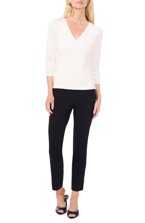 Halogenr Halogen(r) Compression V-neck Top In New Ivory