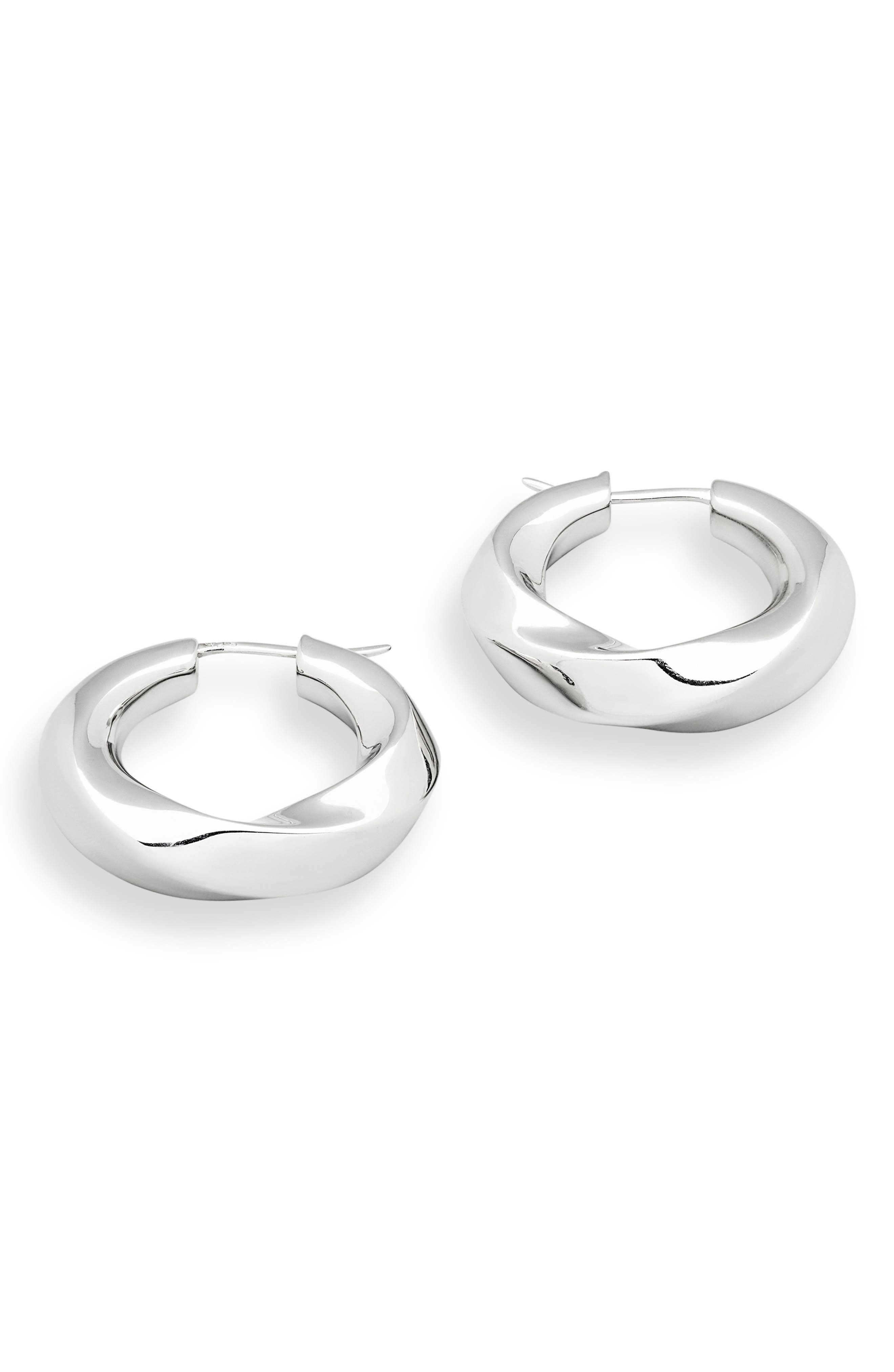 Tom Wood Silver Infinity Hoop Earrings | Smart Closet