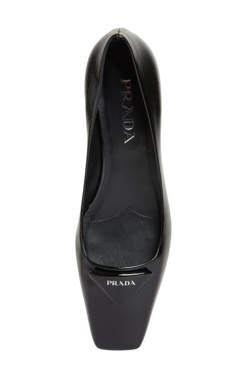 Shop Prada Modellerie Square Toe Pump In Nero