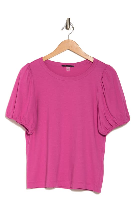 Shop T Tahari Bubble Sleeve T-shirt In Hype Pink