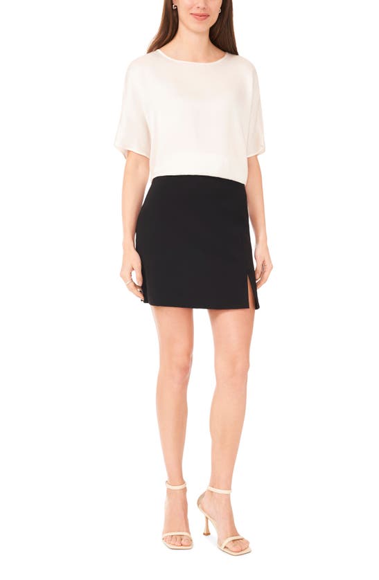 Shop Vince Camuto High-low Baggy T-shirt In New Ivory 103