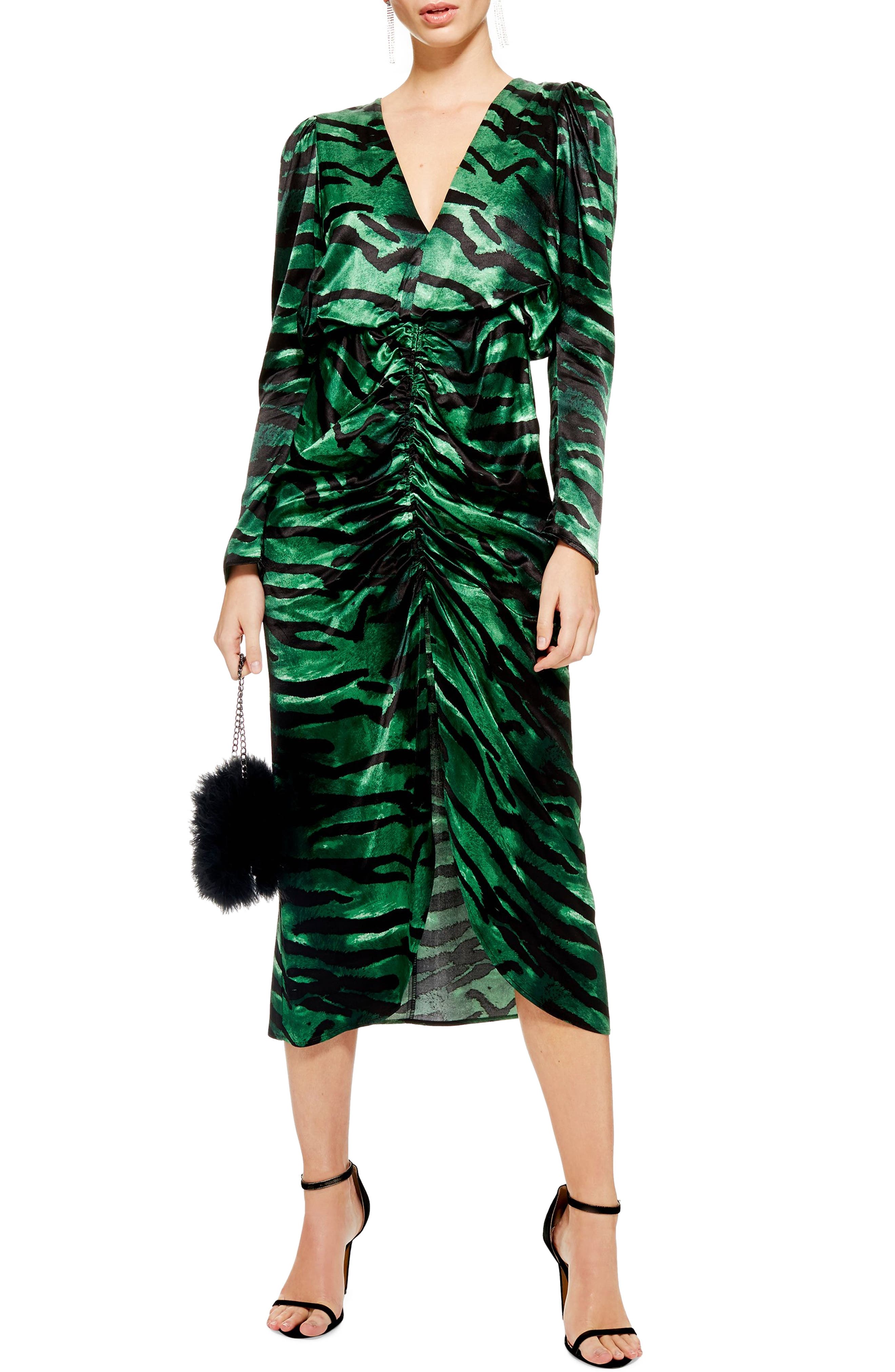 nordstrom ruched long sleeve dress