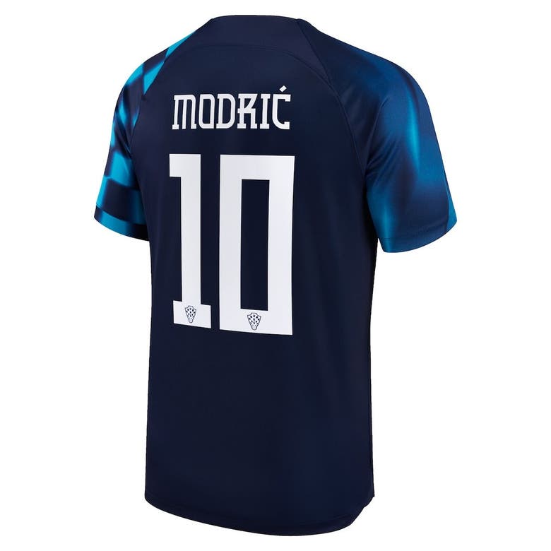 Nike Luka Modric Blue Croatia National Team 2022/23 Away Breathe ...