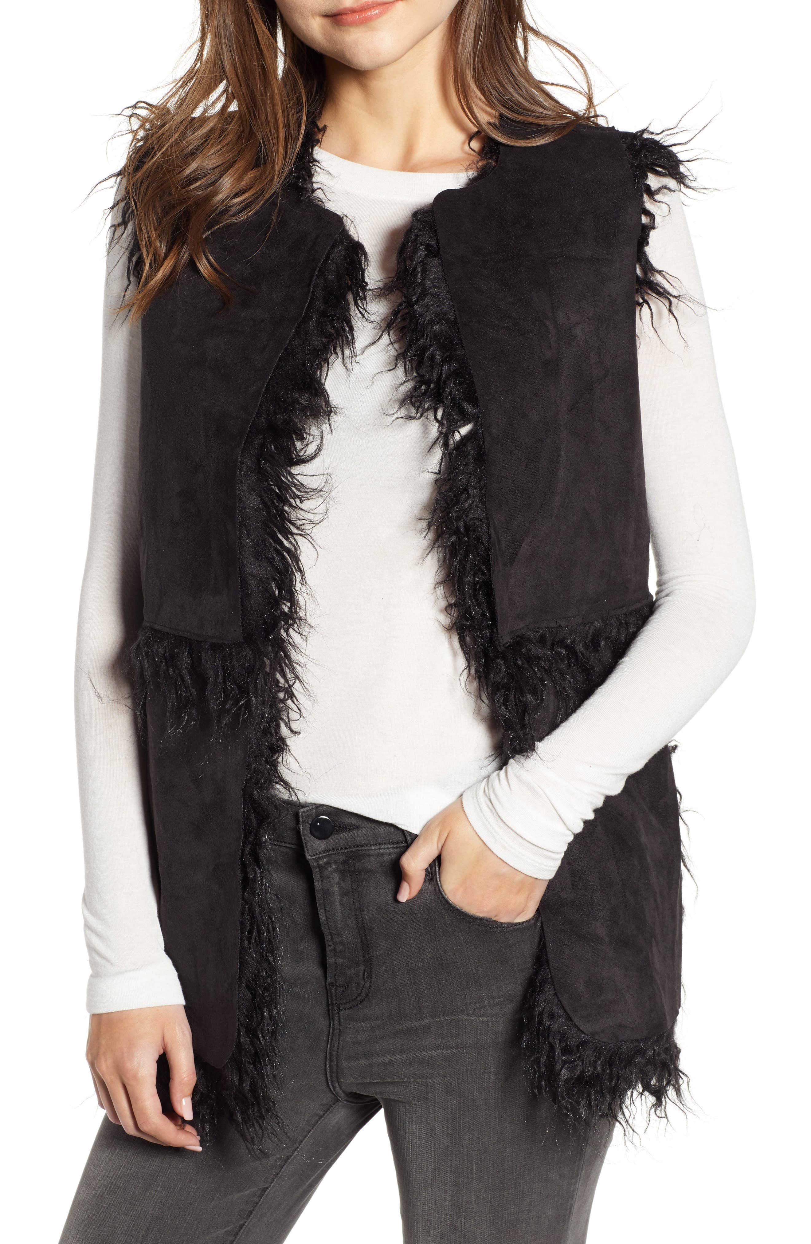 Cupcakes And Cashmere Reversible Faux Shearling Vest