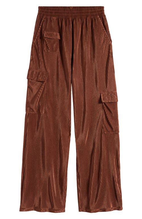 Shop Love, Fire Kids' Pleated Cargo Pants In Brown