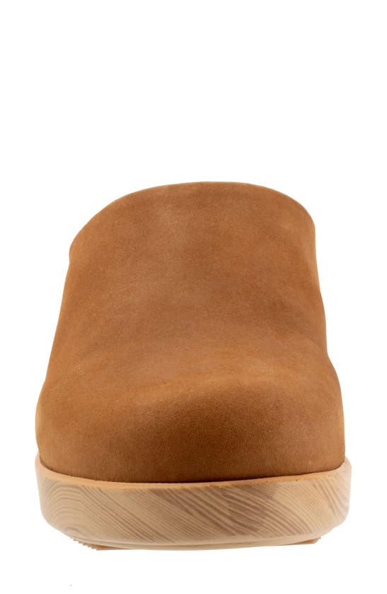 Softwalk Felida Platform Mule In Tan Nubuck