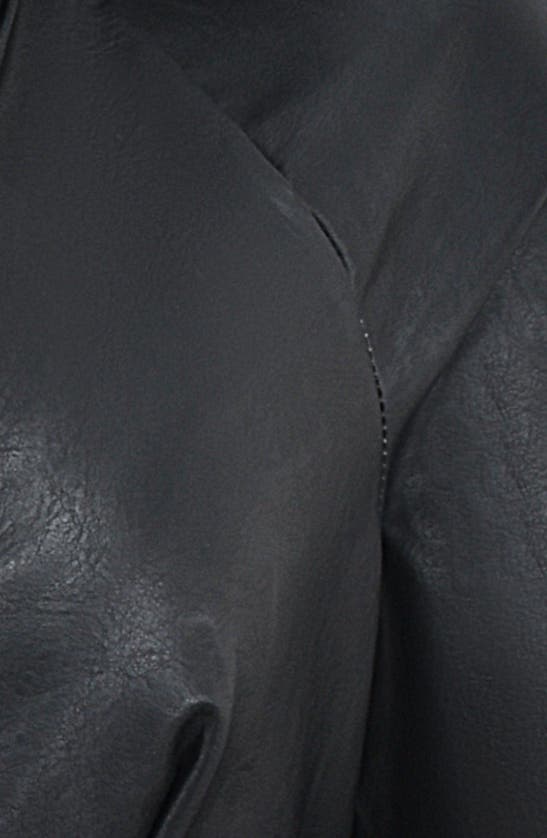 Shop Mistress Rocks Lace-up Faux Leather Top In Black