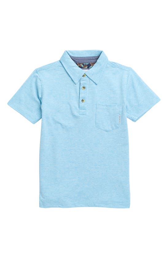 Sovereign Code Kids' Revive Space Dye Polo In Sky Blue