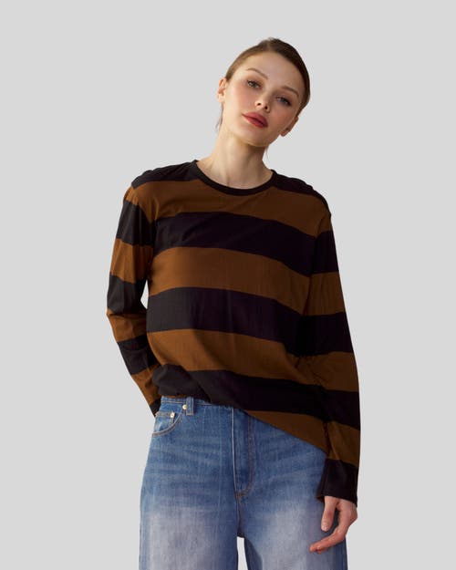 Shop Cynthia Rowley Long Sleeve Everyday Tee In Multi