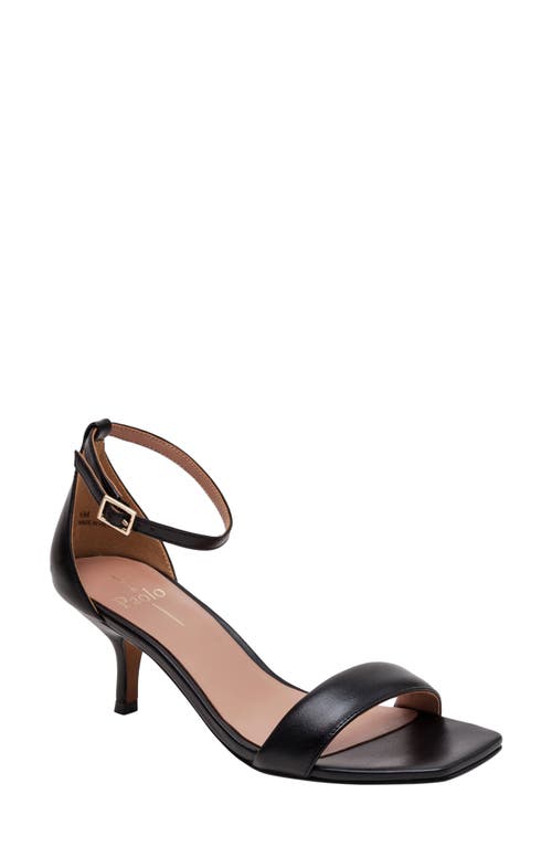 Hannah Ankle Strap Sandal in Black