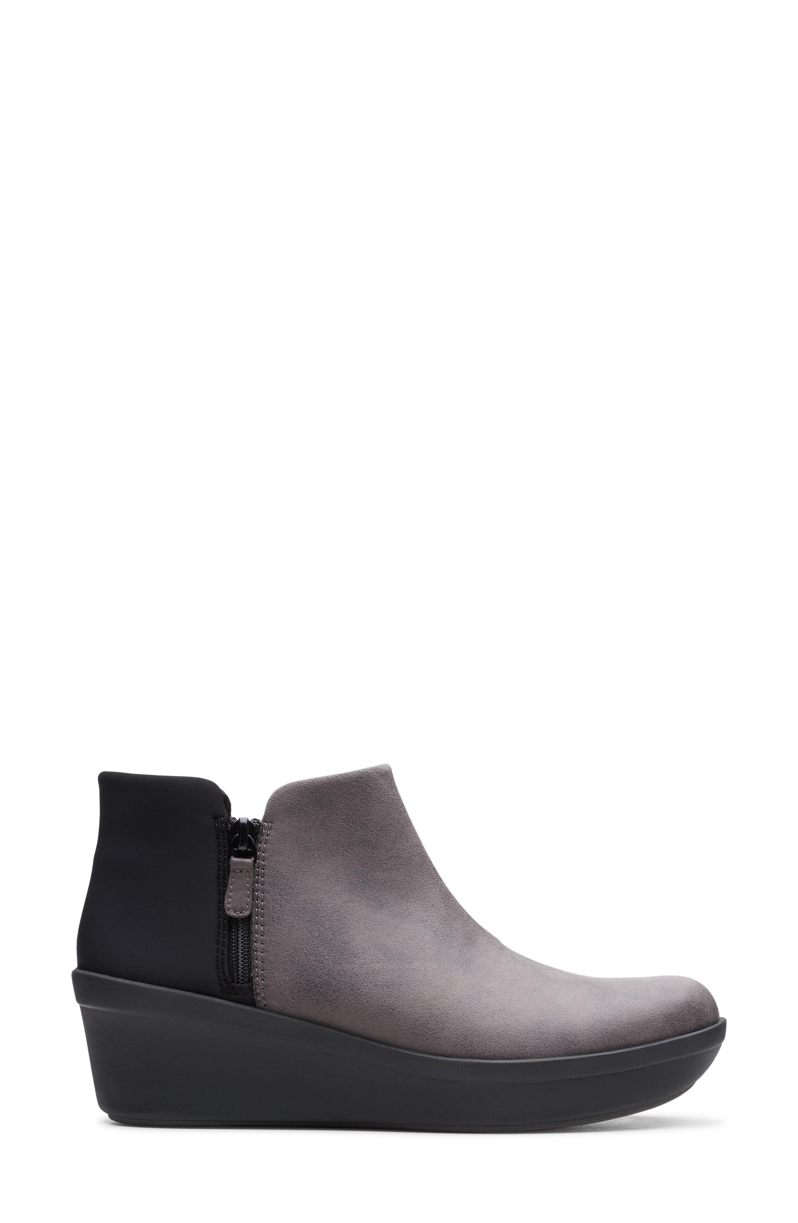 clarks step rose up ankle bootie