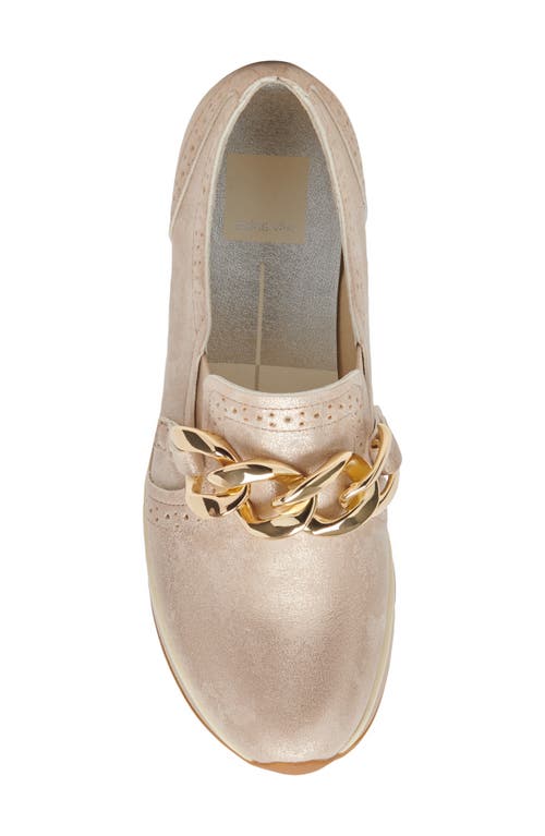 Dolce Vita Jhenee Platform Sneaker In Light Gold Nubuck