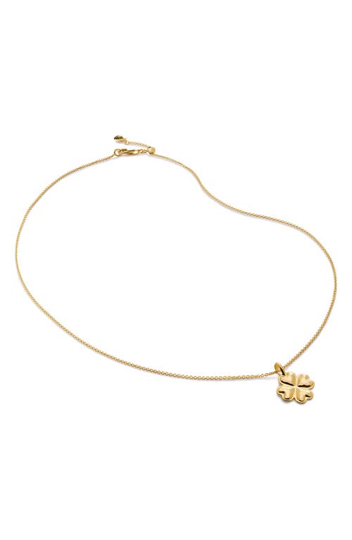 Monica Vinader Clover Pendant Necklace in 18Ct Gold Vermeil at Nordstrom