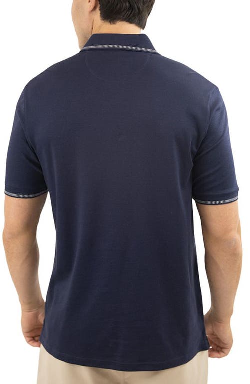 Jachs Carlyle Luxe Interlock Polo In Navy